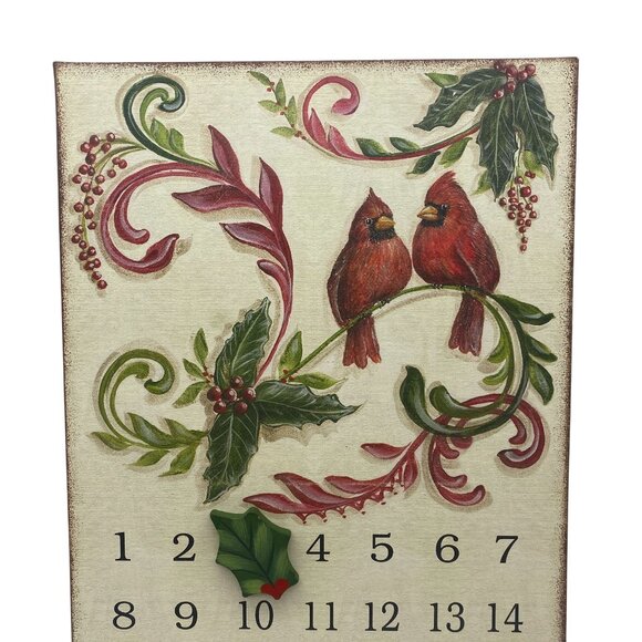 Kate McRostie Silvestri Red Cardinal reusable advent calendar metal magnetic - Picture 2 of 10